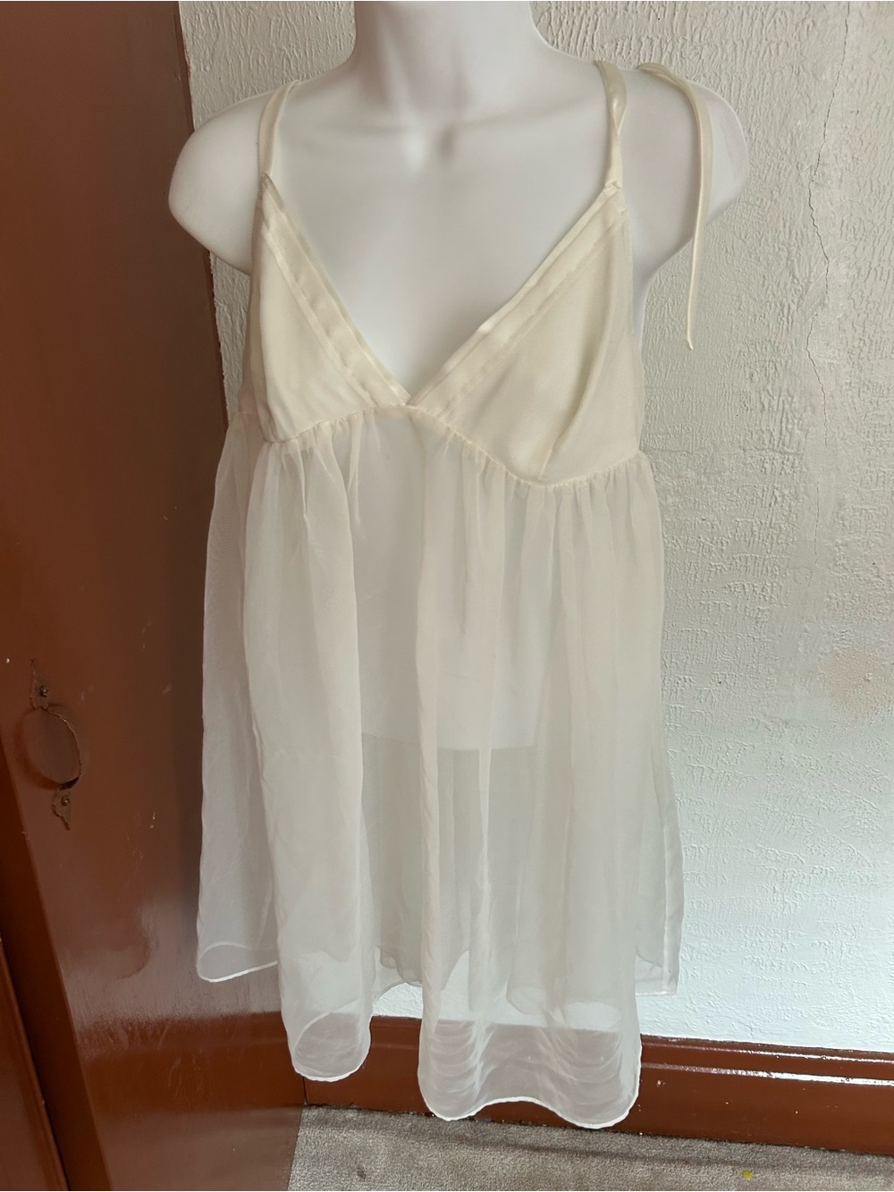 Victoria's Secret White Sheer Chiffon